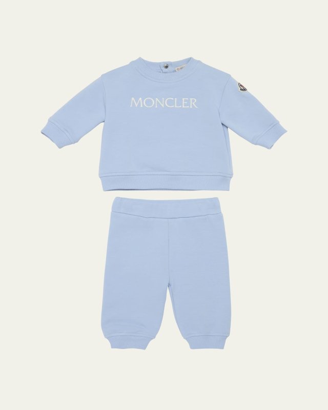 Boy's Embroidered Sweatshirt & Pants Set, Size 3M-3